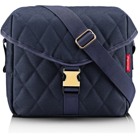 Reisenthel Saddle Bag M Crossbodytas - 3,5L - Rhombus Midnight Gold Blauw