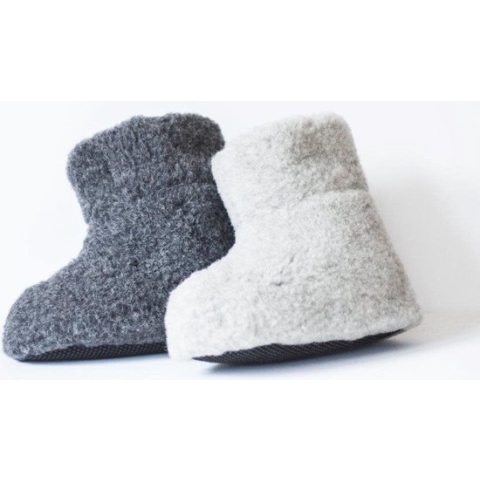 Natura Norway - Sloffen van Merino wol - Dames en Heren - Maat 37/38 - Lichtgrijs