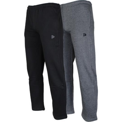 2-Pack Donnay Joggingbroek rechte pijp - Sportbroek - Heren - Maat XL - Charcoal/Black