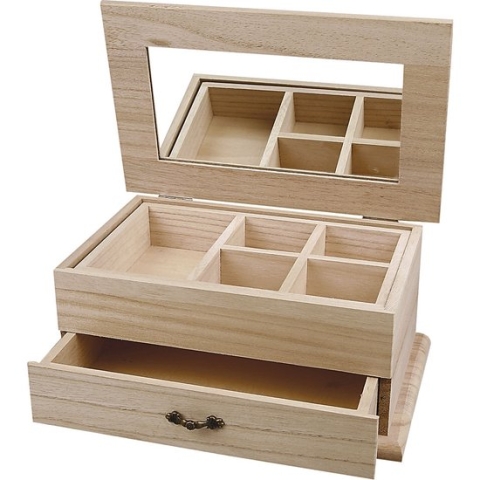 Juwelendoos - Hout - 28,6 x 18,2 x 12,3 cm