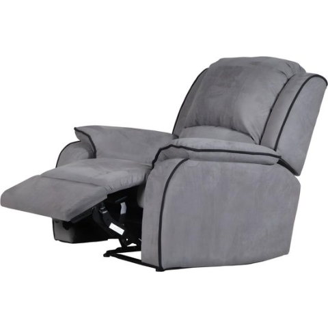 Relaxfauteuil microvezel HERNANI - grijs L 100 cm x H 99 cm x D 96 cm