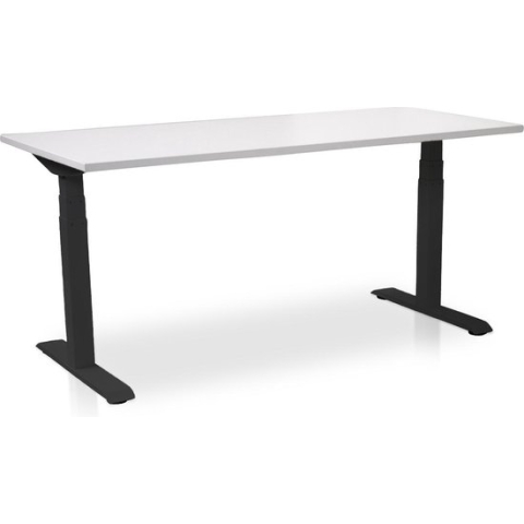 Zit-sta bureau elektrisch verstelbaar - MRC PRO NEN-EN 527 | 140 x 80 cm | frame zwart - blad wit | memory functie met USB | 150kg draagvermogen