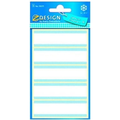 Diepvriesetiket Z-design Home 76x22mm 25 etiketten wit/blauw