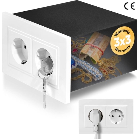 Mini Muurkluis met Sleutel - Geldkluis voor Wandmontage, Geheime Verstopplaats voor Geld