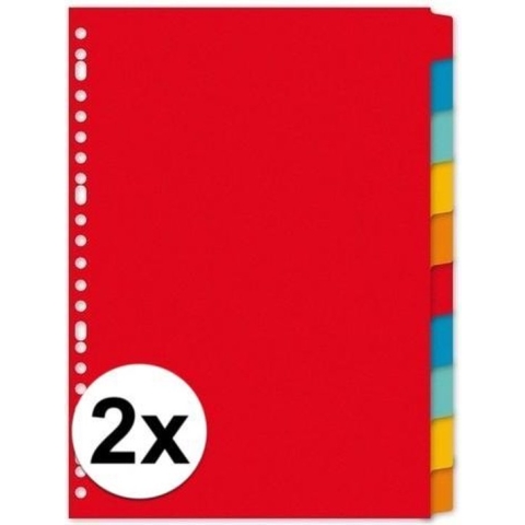 Kartonnen tabbladen A4 - 23-gaats - Gekleurd karton - 20 stuks