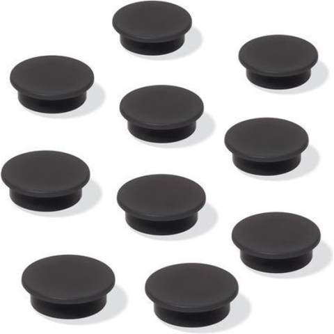 Sigel magneten - meet up - voor whiteboard - 25mm - 10 stuks - zwart - SI-MU196