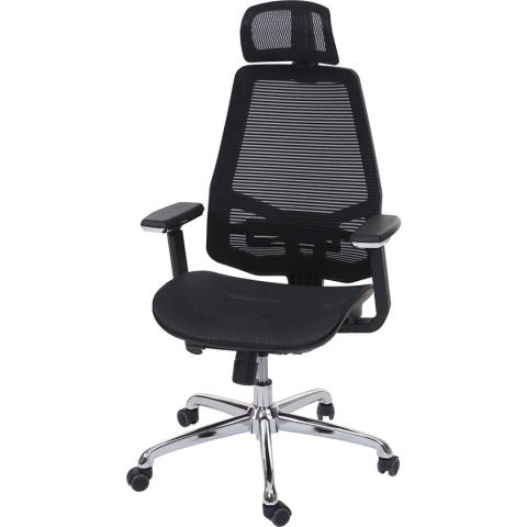 Bureaustoel MCW-A58, bureaustoel, schuiffunctie stof/textiel ISO9001 ~ zwart/zwart