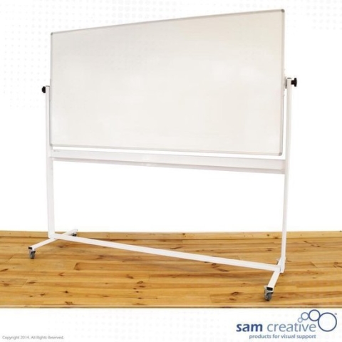 Kantelbord Pro Series Verrijdbaar 100x200 cm | Verrijdbaar Whiteboard | Dubbelzijdig Pro Whiteboard | Draaibaar Whiteboard | sam creative whiteboard
