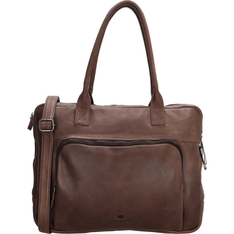 Micmacbags Dames Laptoptas / Werktas / Aktetas - Everyday - Bruin - 15 inch