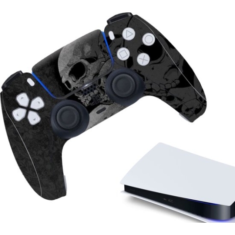 Gadgetpoint | Controller Stickers | Skelet | Bescherming Skin | Grip | Geschikt voor PS5 - Playstation 5 | Sinterklaas & Kerst Cadeau | Kerstmis