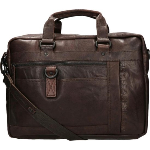 Spikes & Sparrow Laptoptas / Werktas / Aktetas - 15.6 inch - Leer - Viper - Bruin