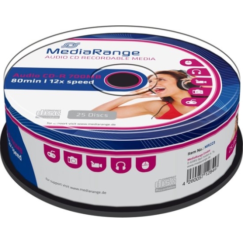 MediaRange MR223 CD-R 700MB 25stuk(s) lege cd