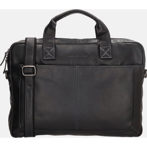 Hide en Stitches Laptoptas 15.6'' Japura Zwart