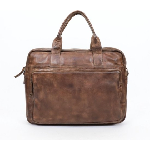 Bear Design Hugo Leren Laptoptas - 14 inch - Bruin