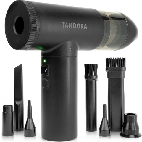 Tandora 2-in-1 Air Duster Pro - Blazen & Zuigen - 90.000RPM - kruimeldief - Perslucht - compressed air - Stofreiniger - kruimelzuiger - Geschikt voor Computer / Laptop / Auto - Oplaadbaar & Draadloos - Stofblazer - computer schoonmaakartikelen