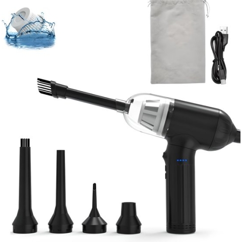 Wouw Air Duster Pro - Kruimeldief - Blazen & Zuigen - 90.000 RPM - Draadloos & Oplaadbaar - Perslucht - Compressed Air - Luchtpomp - Vacuümpomp - Stofreiniger - Met LED-lamp