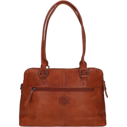 Bear Design Bona Leren Schoudertas - Cognac