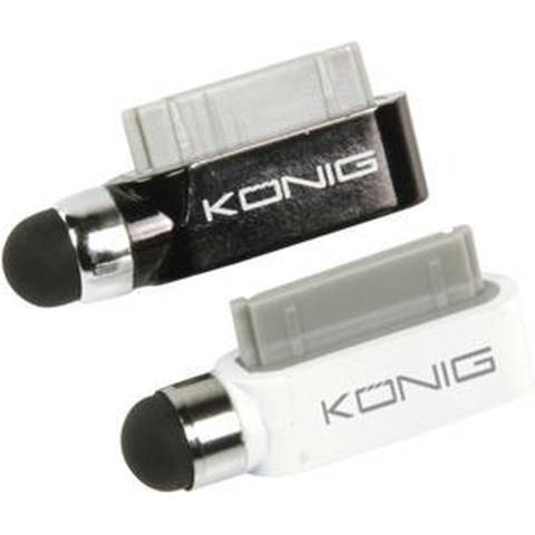König CS2STYLA100 stylus-pen Zwart, Wit