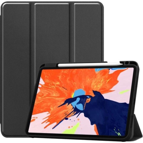 Just in Case Trifold Case With Pen Slot hoes voor iPad Pro 12.9 inch 2020 - zwart