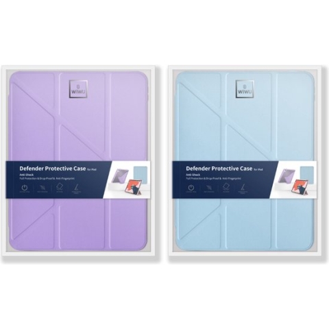 WIWU - iPad 10.2 (2019/2020/2021) hoes - Tri-Fold Book Case Smart Cover - Lichtblauw