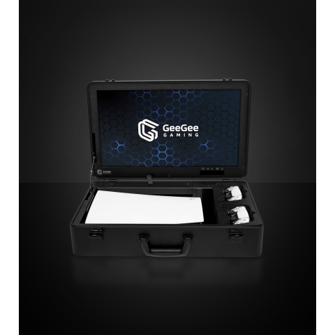 GeeGee - EDGE - Gaming case - Gamecase - 24inch gaming monitor - playstation 5 digital & disc - gaming koffer - ps5 gaming koffer -