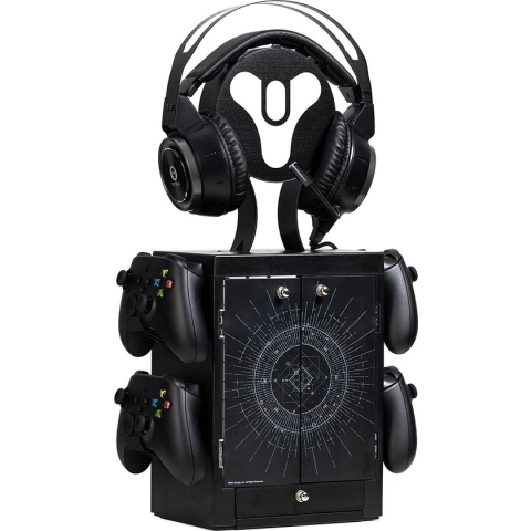Numskull Officiele Destiny Logo Luxe Gaming Storage Locker voor 4 Controllers - 10 Games - Koptelefoon