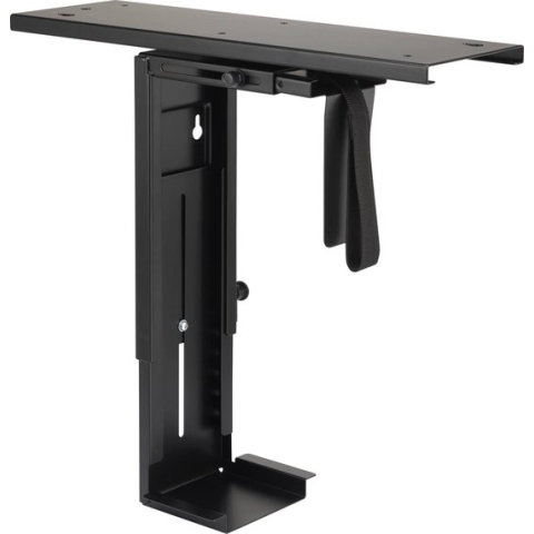 SpeaKa Professional SP-6353552 PC-houder Onder tafel, Verticaal, Horizontaal Zwart Belastbaar tot: 10 kg