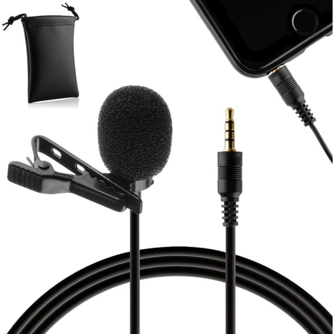 MOJOGEAR Speldmicrofoon voor iPhone en Android smartphones - 1,5 meter kabel