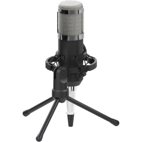 iDance Podcast Microfoon - ASMR - Gaming - Streaming - Podcast Starterset – Microfoon voor PC - Met Speakers