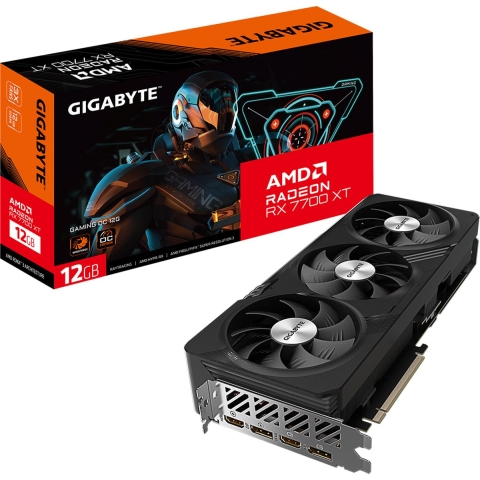 Gigabyte Radeon RX 7700 XT GAMING OC 12G, Radeon RX 7700 XT, 12 GB, GDDR6, 192 Bit, 7680 x 4320 Pixels, PCI Express 4.0