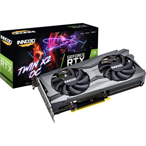 Inno3D GeForce RTX 3060 Twin X2 OC LHR - Videokaart - 12 GB GDDR6 - PCIe 4.0 x16 - 1x HDMI 2.1, 3x DisplayPort 1.4a