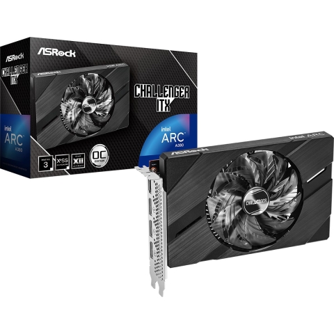 ASROCK Intel Arc A380 Challenger ITX OC - Videokaart - 6GB GDDR6 - PCIe 4.0 x8 - 1x HDMI 2.0b - 3x DisplayPort 2.0