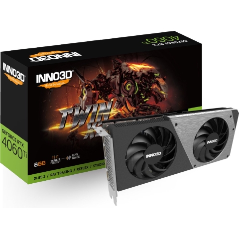 Inno3D N406T2-08D6-171153N, GeForce RTX 4060 Ti, 8 GB, GDDR6, 128 Bit, 7680 x 4320 Pixels, PCI Express 4.0