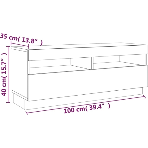 vidaXL-2-delige-Tv-meubelset-met-LED-bewerkt-hout-grijs-sonoma-eiken