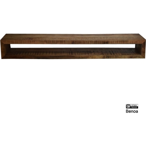 Tv-meubel zwevend - Mangohout - 220 cm
