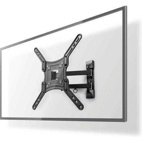 Nedis Draai- en Kantelbare TV-Muurbeugel - 23-55 " - Maximaal schermgewicht: 30 kg - Kantelbaar - Draaibaar - Minimale muurafstand: 70 mm - Maximale muurafstand: 400 mm - 3 Draaipunt(en) - ABS / Staal
