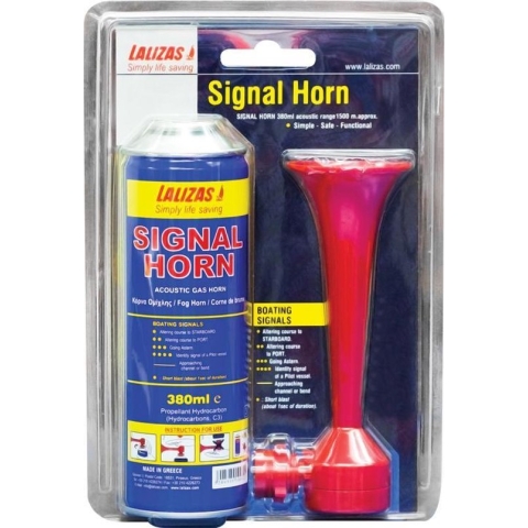 Lalizas signaal luchthoorn set met gasvulling - 380ml Gastoeter