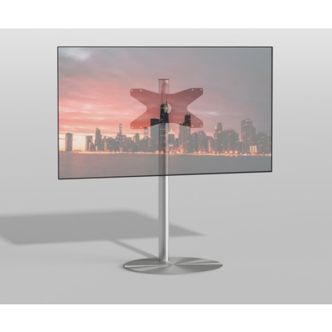 TV vloerstatief SPHERE 100 Design Tv standaard Trendy geborsteld RVS 32-65” - VESA 400x200