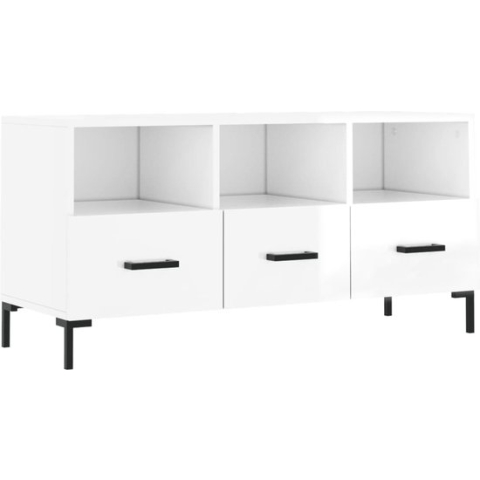 vidaXL-Tv-meubel-102x36x50-cm-bewerkt-hout-hoogglans-wit