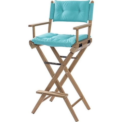 Stuurstoel Hoog Teak DeLuxe met Smaragd kussenset (Geolied)