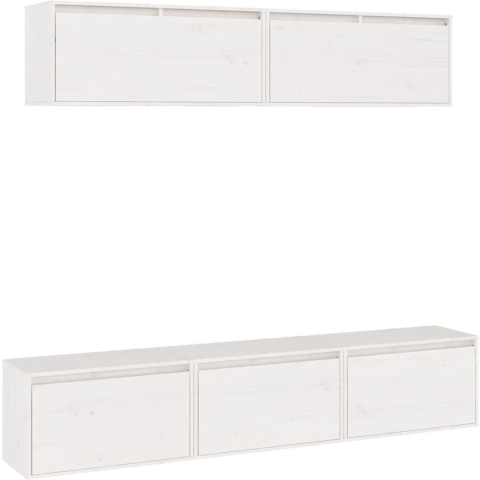 vidaXL-Tv-meubelen-5-st-massief-grenenhout-wit