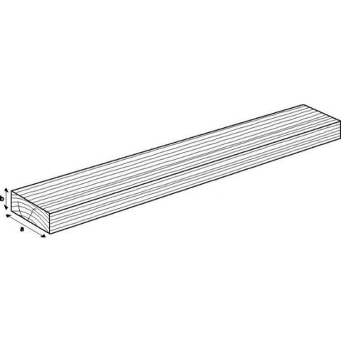 ARC Marine teakhouten Plank 100 x 10 mm - 2 meter