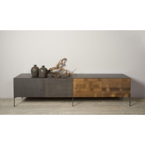 Tower Living tv meubel Pandora 221x45x55 cm gerecycled teak