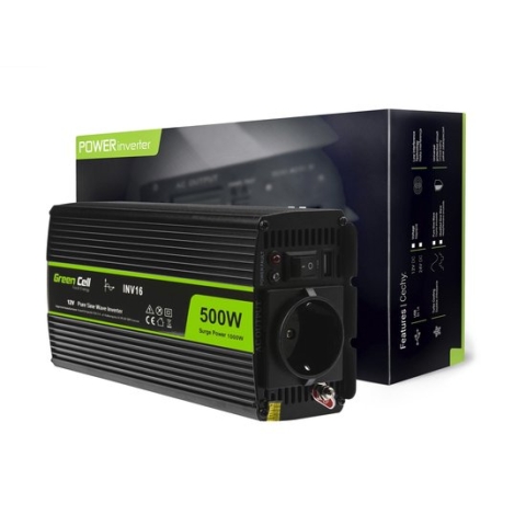 1000W (500W continu) DC 12V naar AC 230V met USB Stroom Inverter Converter - Pure/Full Sine Wave