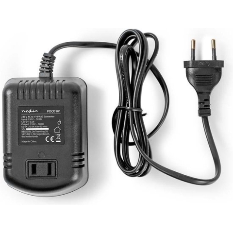 Nedis Power Converter - Netvoeding - 230 V AC 50 Hz - 75 W - Euro - Zwart