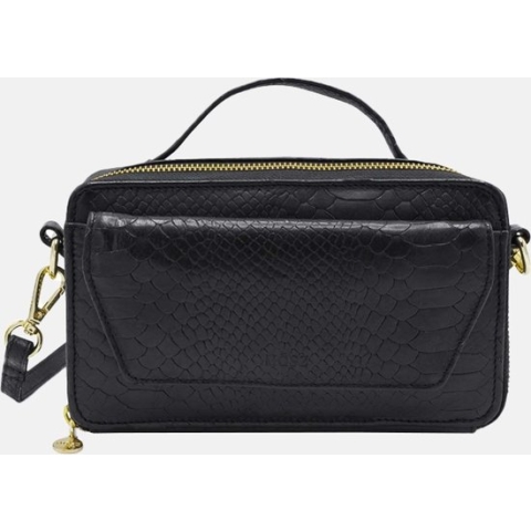 MŌSZ Dames Tassen / Crossbodytas / Handtas - Leer - Slangenprint - Naomi - zwart