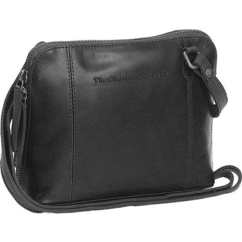 Chesterfield River Leren Crossbody Schoudertas - Zwart