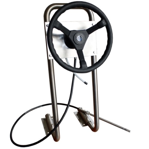 HIBO Rubberboot Stuursysteem tot 55 pk met Stuur Zwart 14ft