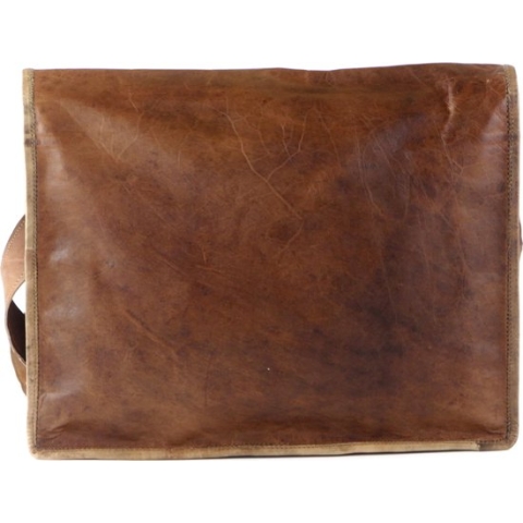 Laptoptas 15.4’’ Almeria - Messengertas – Cognac Bruin ECHTE LEDER - Vintage Design - Aktetas