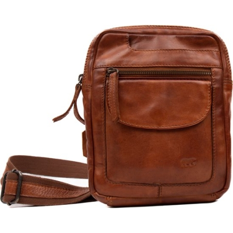 Bear Design Sasha Leren Crossbodytas - Cognac